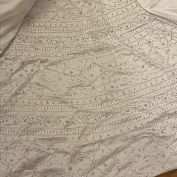 Private Label White Beaded Wedding Dress - Picture 6 of 9